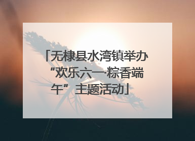 无棣县水湾镇举办“欢乐六一·粽香端午”主题活动