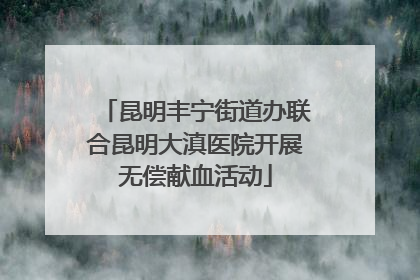 昆明丰宁街道办联合昆明大滇医院开展无偿献血活动
