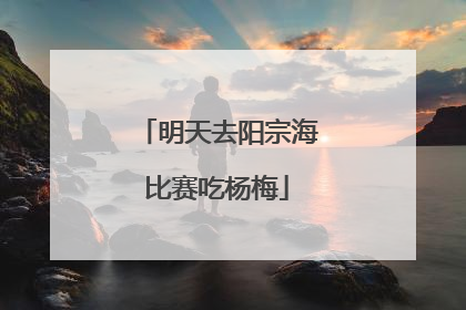 明天去阳宗海比赛吃杨梅