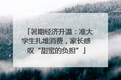 暑期经济升温：准大学生扎堆消费，家长感叹“甜蜜的负担”