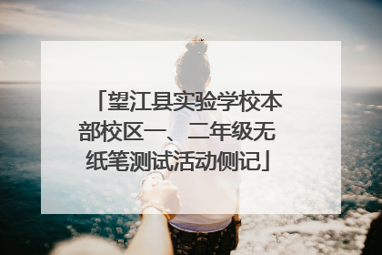 望江县实验学校本部校区一、二年级无纸笔测试活动侧记