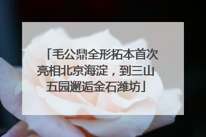 毛公鼎全形拓本首次亮相北京海淀，到三山五园邂逅金石潍坊