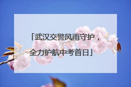 武汉交警风雨守护，全力护航中考首日