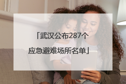 武汉公布287个应急避难场所名单