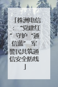 株洲电信：“党建红”守护“通信蓝” 军警民共筑通信安全防线