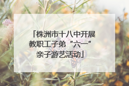 株洲市十八中开展教职工子弟“六一”亲子游艺活动