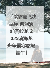 桨影翻飞决毫厘 海河浪涌赛蛟龙 2025滨海龙舟争霸赛燃爆端午