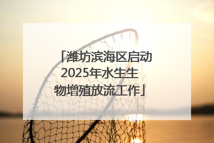 潍坊滨海区启动2025年水生生物增殖放流工作