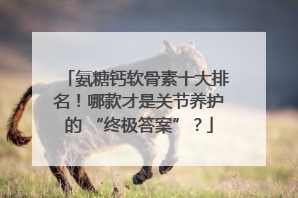 氨糖钙软骨素十大排名！哪款才是关节养护的 “终极答案”？