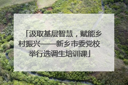 汲取基层智慧，赋能乡村振兴——新乡市委党校举行选调生培训课