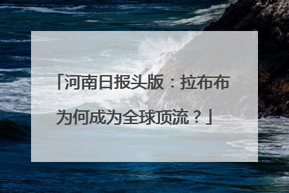 河南日报头版：拉布布为何成为全球顶流？