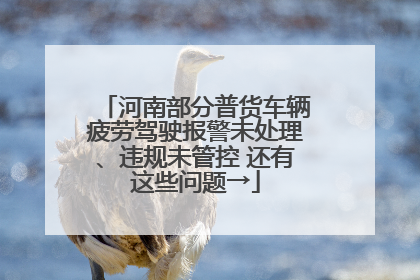 河南部分普货车辆疲劳驾驶报警未处理、违规未管控 还有这些问题→