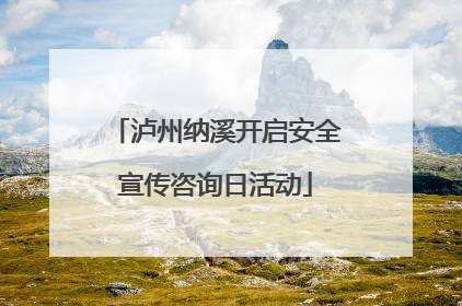 泸州纳溪开启安全宣传咨询日活动