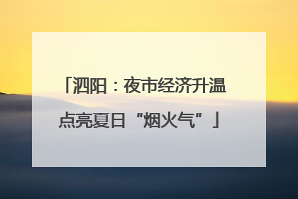 泗阳：夜市经济升温 点亮夏日“烟火气”