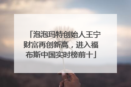 泡泡玛特创始人王宁财富再创新高，进入福布斯中国实时榜前十