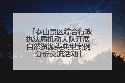 泰山景区综合行政执法局机动大队开展自然资源类典型案例分析交流活动