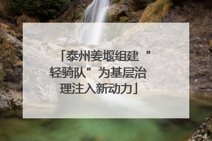 泰州姜堰组建“轻骑队”为基层治理注入新动力