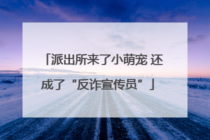 派出所来了小萌宠 还成了“反诈宣传员”