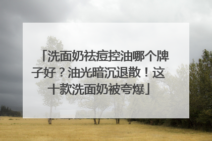 洗面奶祛痘控油哪个牌子好？油光暗沉退散！这十款洗面奶被夸爆