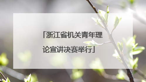 浙江省机关青年理论宣讲决赛举行