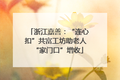 浙江嘉善：“连心扣”共富工坊助老人“家门口”增收
