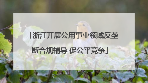 浙江开展公用事业领域反垄断合规辅导 促公平竞争