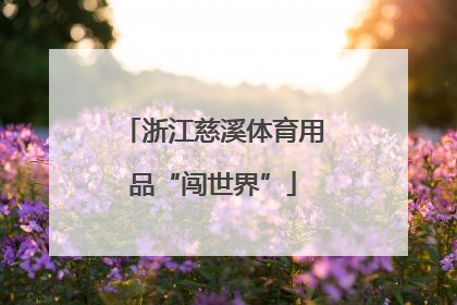 浙江慈溪体育用品“闯世界”