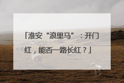 淮安“浪里马”：开门红，能否一路长红？