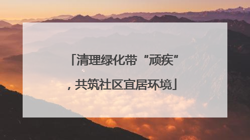清理绿化带“顽疾”，共筑社区宜居环境