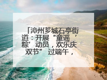 漳州芗城石亭街道：开展“童谣‘粽’动员，欢乐庆双节” 过端午，庆六一活动