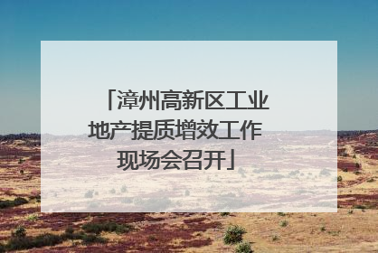 漳州高新区工业地产提质增效工作现场会召开