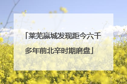 莱芜嬴城发现距今六千多年前北辛时期磨盘