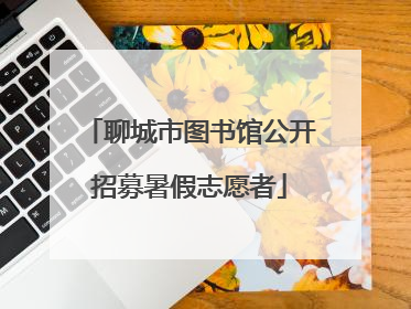 聊城市图书馆公开招募暑假志愿者