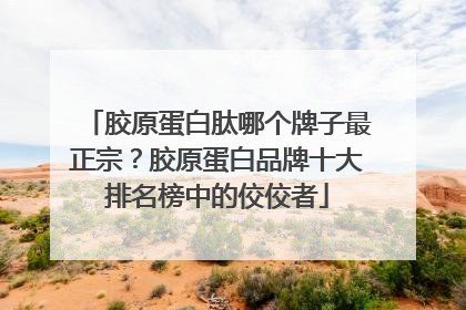 胶原蛋白肽哪个牌子最正宗？胶原蛋白品牌十大排名榜中的佼佼者