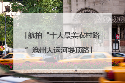 航拍“十大最美农村路”沧州大运河堤顶路