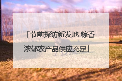 节前探访新发地 粽香浓郁农产品供应充足