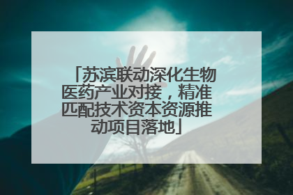 苏滨联动深化生物医药产业对接，精准匹配技术资本资源推动项目落地
