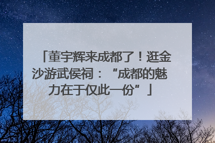 董宇辉来成都了！逛金沙游武侯祠：“成都的魅力在于仅此一份”