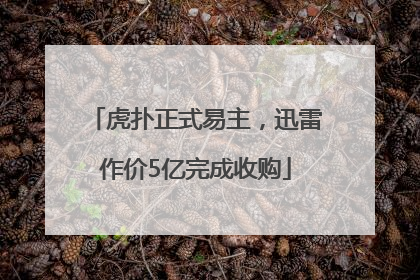 虎扑正式易主，迅雷作价5亿完成收购