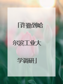 许勤到哈尔滨工业大学调研