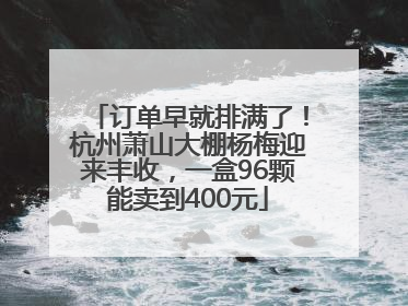订单早就排满了！杭州萧山大棚杨梅迎来丰收，一盒96颗能卖到400元