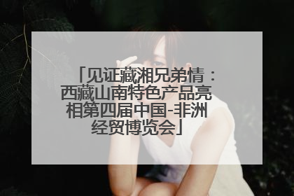 见证藏湘兄弟情：西藏山南特色产品亮相第四届中国-非洲经贸博览会