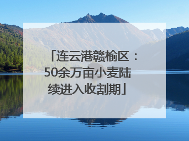 连云港赣榆区：50余万亩小麦陆续进入收割期
