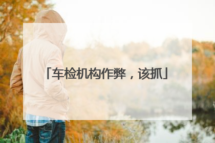 车检机构作弊，该抓