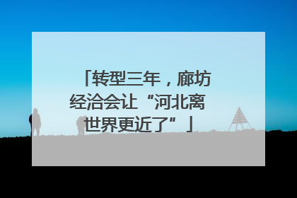 转型三年，廊坊经洽会让“河北离世界更近了”