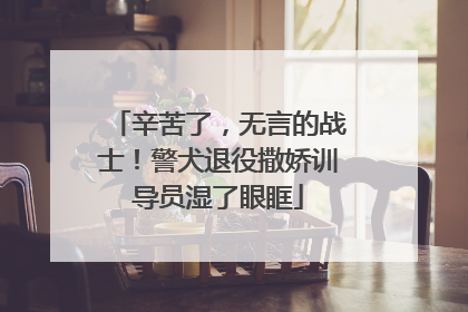 辛苦了，无言的战士！警犬退役撒娇训导员湿了眼眶