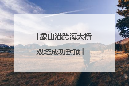 象山港跨海大桥双塔成功封顶