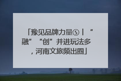 豫见品牌力量⑤丨“融”“创”并进玩法多，河南文旅频出圈