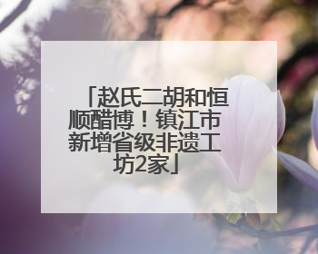 赵氏二胡和恒顺醋博！镇江市新增省级非遗工坊2家