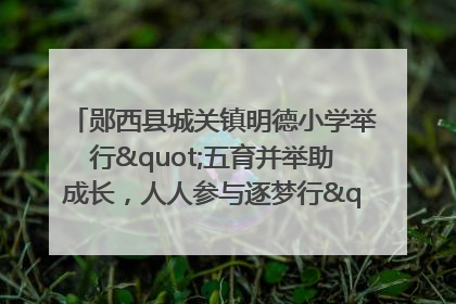 郧西县城关镇明德小学举行"五育并举助成长，人人参与逐梦行"庆六一活动